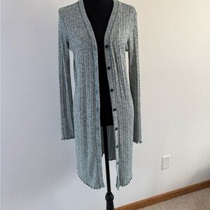 Anthropologie Akemi + Kin Sage Ribbed Duster Cardigan XS